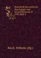 Zeitschrift fur politische Psychologie und Sexualokonomie II 1935 Heft 3, Reich, Wilhelm (Hg.) 