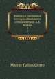 Rhetorica; recognovit brevique adnotatione critica instruxit A.S. Wilkins. 1, Marcus Tullius Cicero 