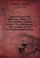 Sermons upon the following subject, viz. The divinity of Jesus Christ. The milllenium. The wisdom of God, in the permission of sin, Bellamy, Joseph, 1719-1790 