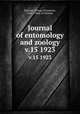 Journal of entomology and zoology. v.15 1923, Pomona College (Claremont, Calif.). Dept. of Zoology 