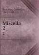 Miscella. 2, Brakman, Cornelius, 1861-1926 