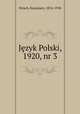 Jzyk Polski, 1920, nr 3, Nitsch, Kazimierz, 1874-1958 