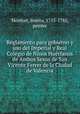 Reglamento para gobierno y uso del Imperial y Real Colegio de Ninos Huerfanos de Ambos Sexos de San Vicente Ferrer de la Ciudad de Valencia, Monfort, Benito, 1715-1785, printer 