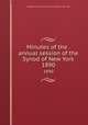 Minutes of the . annual session of the Synod of New York. 1890, Presbyterian Church in the U.S.A. Synod of New York 