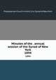 Minutes of the . annual session of the Synod of New York. 1894, Presbyterian Church in the U.S.A. Synod of New York 