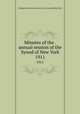 Minutes of the . annual session of the Synod of New York. 1911, Presbyterian Church in the U.S.A. Synod of New York 