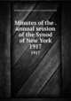 Minutes of the . annual session of the Synod of New York. 1917, Presbyterian Church in the U.S.A. Synod of New York 