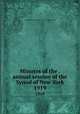 Minutes of the . annual session of the Synod of New York. 1919, Presbyterian Church in the U.S.A. Synod of New York 