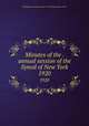 Minutes of the . annual session of the Synod of New York. 1920, Presbyterian Church in the U.S.A. Synod of New York 