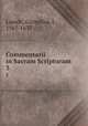 Commentarii in Sacram Scripturam. 3, Cornelius a Lapide 