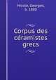 Corpus des ceramistes grecs, Nicole, Georges, b. 1880 