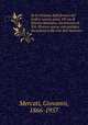 Se la versione dall`ebraico del Codice veneto greco VII sia di Simone Atumano, arcivescovo di Teb. Ricerca storia, con notizie e documenti sulla vita dell`Atumano, Mercati, Giovanni, 1866-1957 