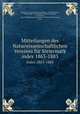 Mitteilungen des Naturwissenschaftlichen Vereines fr Steiermark. index 1863-1883, August Mojsisovics 