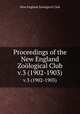 Proceedings of the New England Zological Club. v.3 (1902-1903), New England Zoological Club 