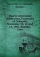 Quarto-centennial celebration, University of Colorado, November 13, 14 and 15, 1902, Boulder, Colo
