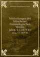 Mittheilungen des Mnchener Entomologischen Vereins. jahrg. 3-5 1879-81, Munchener Entomologischer Verein 