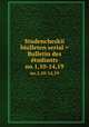 Studencheskii biulleten serial = Bulletin des tudiants. no.1,10-14,19, 