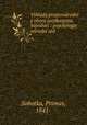 Vyklady prostonarodni z oboru jazykozpytu, bajeslovi : psychologie narodni atd., Sobotka, Primus, 1841- 