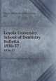 Loyola University School of Dentistry Bulletin. 1936-37, Loyola University (New Orleans, La.) 