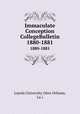Immaculate Conception CollegeBulletin. 1880-1881, Loyola University (New Orleans, La.) 