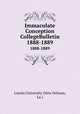 Immaculate Conception CollegeBulletin. 1888-1889, Loyola University (New Orleans, La.) 