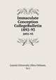 Immaculate Conception CollegeBulletin. 1892-93, Loyola University (New Orleans, La.) 