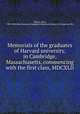 Memorials of the graduates of Harvard university, in Cambridge, Massachusetts, commencing with the first class, MDCXLII, Farmer, John, 1789-1838,Miscellaneous Pamphlet Collection (Library of Congress) DLC 