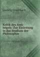 Kritik des Anti-hegels: Zur Einleitung in das Studium der Philosophie, Л.А. фон Фейербах 