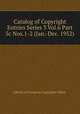 Catalog of Copyright Entries Series 3 Vol.6 Part 5c Nos.1-2 (Jan.-Dec. 1952), Library of Congress. Copyright Office. 