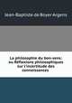 La philosophie du bon-sens: ou Reflexions philosophiques sur l