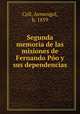 Segunda memoria de las misiones de Fernando Poo y sus dependencias, Coll, Armengol, b. 1859 