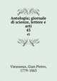 Antologia; giornale di scienze, lettere e arti. 43, Vieusseux, Gian Pietro, 1779-1863 