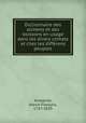 Dictionnaire des alimens et des boissons en usage dans les divers climats et chez les diffrens peuples, 