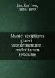 Musici scriptores graeci : supplementum : melodiarum reliquiae, Jan, Karl von, 1836-1899 