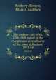 The auditors 6th-10th, 12th-15th report of the receipts and expenditures of the town of Roxbury. 1843/44, Roxbury (Boston, Mass.). Auditors 