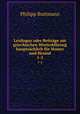 Lexilogus oder Beitrge zur griechischen Worterklrung hauptschlich fr Homer und Hesiod. 1-2, Philipp Buttmann 