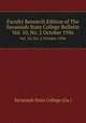 Faculty Research Edition of The Savannah State College Bulletin. Vol. 10, No. 2 October 1956, Savannah State College (Ga.) 