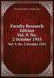 Faculty Research Edition. Vol. 9, No. 2 October 1955, Savannah State College (Ga.) 
