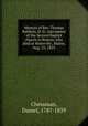 Memoir of Rev. Thomas Baldwin, D. D., late pastor of the Second Baptist church in Boston, who died at Watervile , Maine, Aug. 25, 1825, Chessman, Daniel, 1787-1839 