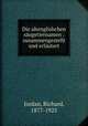 Die altenglishchen sugetiernamen : zusammengestellt und erlutert, Jordan, Richard, 1877-1925 