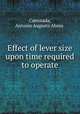 Effect of lever size upon time required to operate., Caminada, Antonio Augusto Abreu. 