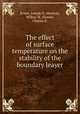 The effect of surface temperature on the stability of the boundary leayer, Evans, Joseph D.;Morison, Wilbur M.;Slonim, Charles E. 