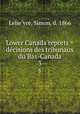 Lower Canada reports = decisions des tribunaux du Bas-Canada. 3, 