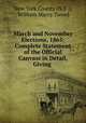 March and November Elections, 1865: Complete Statement of the Official Canvass in Detail, Giving ., New York County (N.Y .), William Marcy Tweed 