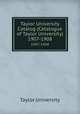 Taylor University Catalog (Catalogue of Taylor University). 1907-1908, Taylor University 