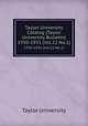 Taylor University Catalog (Taylor University Bulletin). 1930-1931 (Vol.22 No.1), Taylor University 