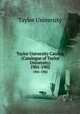 Taylor University Catalog (Catalogue of Taylor University). 1901-1902, Taylor University 