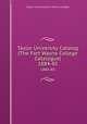 Taylor University Catalog (The Fort Wayne College Catalogue). 1884-85, Taylor University (Fort Wayne College) 
