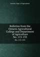 Bulletins from the Ontario Agricultural College and Department of Agriculture. No. 113-133, Ontario. Dept. of Agriculture 