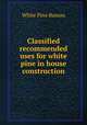 Classified recommended uses for white pine in house construction, White Pine Bureau 